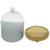 Glass Cloche & Round Wood Tray by Ashland®