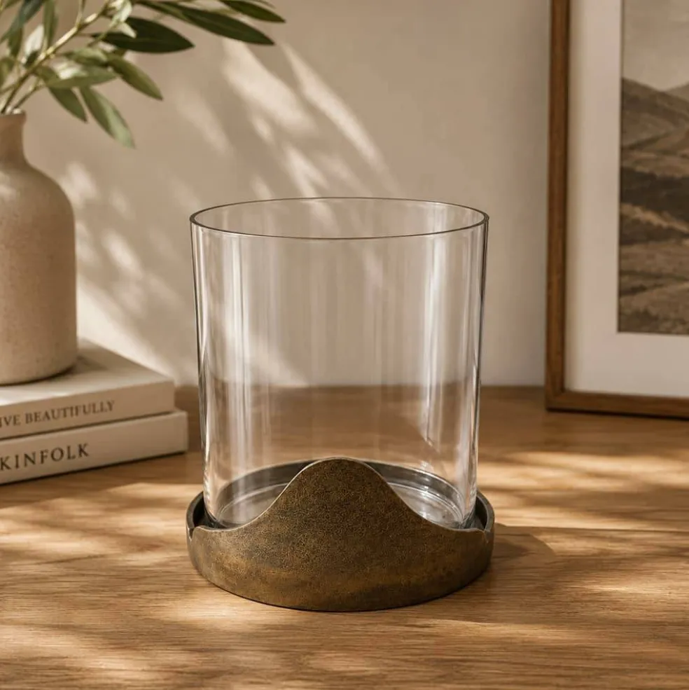 Glass Pillar Candle Holder by Ashland®