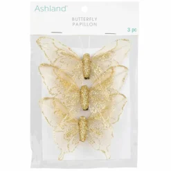Glitter Butterfly Embellishments, 3ct. by Ashland®