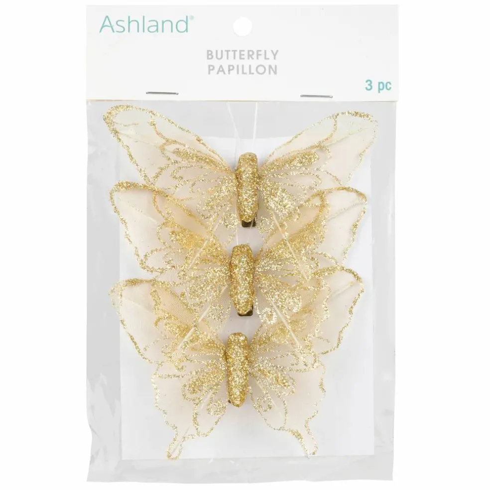 Glitter Butterfly Embellishments, 3ct. by Ashland®