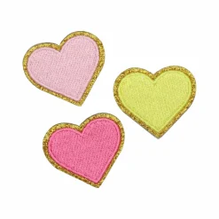 Glitter Heart Iron On Patches, 3ct. by Make Market®