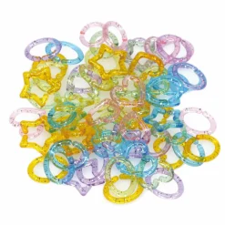 Glitter Pastel Mixed Shape Chain Links by Creatology™