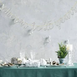 Glitter Silver Cheers to 25 Years Banner (Silver)