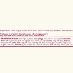 Glitter Simple Syrup, 16 fl oz for Cocktails with Edible Glitter