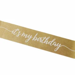 Glittery Gold It's My Birthday Sash by Celebrate It™
