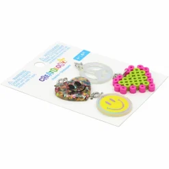 Glittery Heart, Peace Sign, Smiley Face & Melted Bead Heart Charms by Creatology™