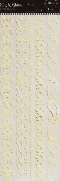 Glitz & Glitter Paisley Parade Glitter Borders Stickers