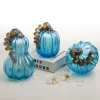 Glitzhome® Blue Glass Pumpkin Set