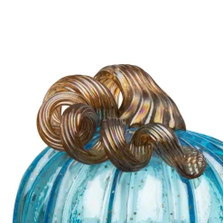 Glitzhome® Blue Glass Pumpkin Set