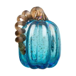 Glitzhome® Blue Glass Pumpkin Set