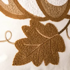 Glitzhome® Cotton Embroidered Pumpkin Pillow Cover