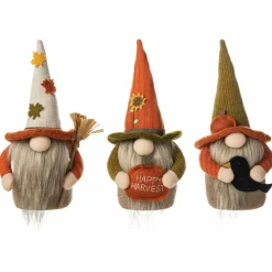 Glitzhome® 13" Fall Fabric Gnome Set