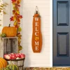 Glitzhome® 36" Fall & Halloween Reversible Wood Pumpkin Porch Sign