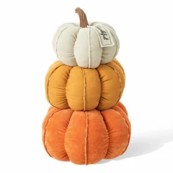 Glitzhome® 13" Fall Stacked Fabric Pumpkin