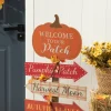 Glitzhome® 42.5" Fall Wooden Pumpkin Patch Porch Sign