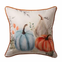 Glitzhome® Faux Burlap Pumpkin Pillow Cover
