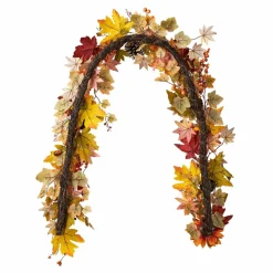 Glitzhome® 6ft. Fall Sunflower, Maple Leaf & Berry Garland
