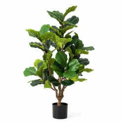 Glitzhome® 3.5ft. Faux Fiddle Leaf Fig Tree in Pot