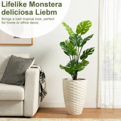 Glitzhome® 3.5ft. Faux Monstera in Pot