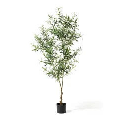 Glitzhome® 6ft. Potted Faux Olive Tree