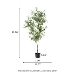 Glitzhome® 6ft. Potted Faux Olive Tree