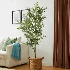 Glitzhome® 6ft. Potted Faux Olive Tree