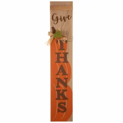 Glitzhome® 3.5ft. Thanksgiving Wooden Pumpkin Porch Sign