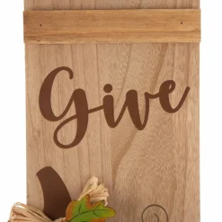 Glitzhome® 3.5ft. Thanksgiving Wooden Pumpkin Porch Sign