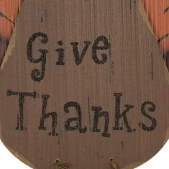 Glitzhome® 'Give Thanks' Turkey Hanging Wall Décor