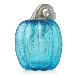 Glitzhome® Glass Pumpkin, Blue