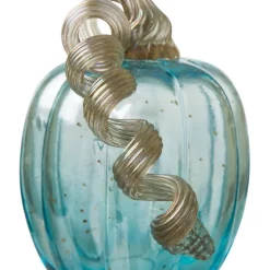 Glitzhome® Glass Pumpkin, Blue