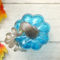 Glitzhome® Glass Pumpkin, Blue