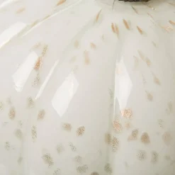 Glitzhome® Glass Pumpkin, Golden & White