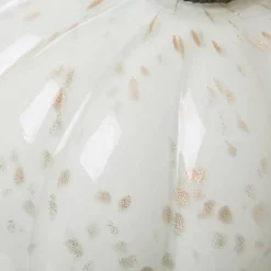 Glitzhome® Glass Pumpkin, Golden & White