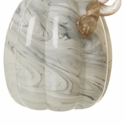 Glitzhome® Gray Marble Glass Pumpkin Set