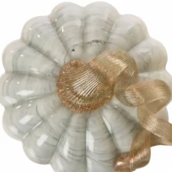 Glitzhome® Gray Marble Glass Pumpkin Set