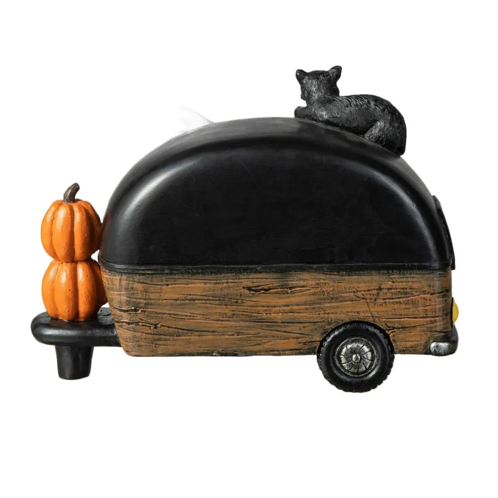 Glitzhome® 9.25" Halloween Lighted Camper Table Décor with Timer