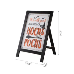 Glitzhome® Halloween Wooden Standing Easel Sign Décor