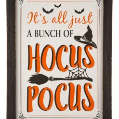 Glitzhome® Halloween Wooden Standing Easel Sign Décor