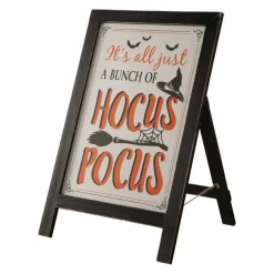 Glitzhome® Halloween Wooden Standing Easel Sign Décor