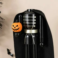 Glitzhome® 14.5" Halloween Wood Headless Horseman with Ornament Nutcracker
