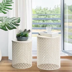 Glitzhome® Multi-Functional Metal Accent Table Set
