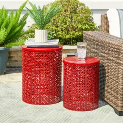 Glitzhome® Multi-Functional Metal Accent Table Set