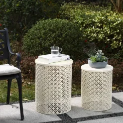 Glitzhome® Multi-Functional Metal Accent Table Set
