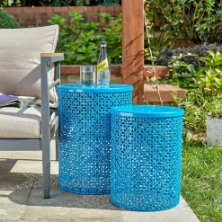Glitzhome® Multi-Functional Metal Accent Table Set
