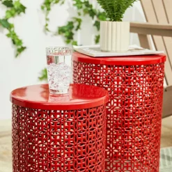 Glitzhome® Multi-Functional Metal Accent Table Set