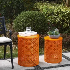 Glitzhome® Multi-Functional Metal Accent Table Set