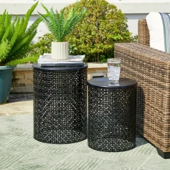 Glitzhome® Multi-Functional Metal Accent Table Set