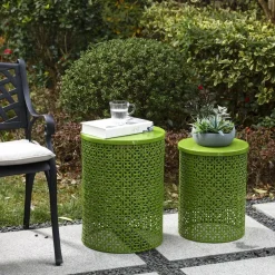 Glitzhome® Multi-Functional Metal Accent Table Set