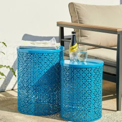 Glitzhome® Multi-Functional Metal Accent Table Set